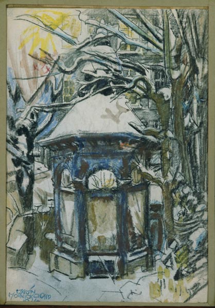 Besneeuwde koepel Stadhouderskade